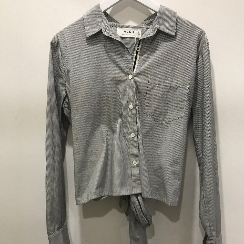 ALSO  Stripe Tie-back Button-up
